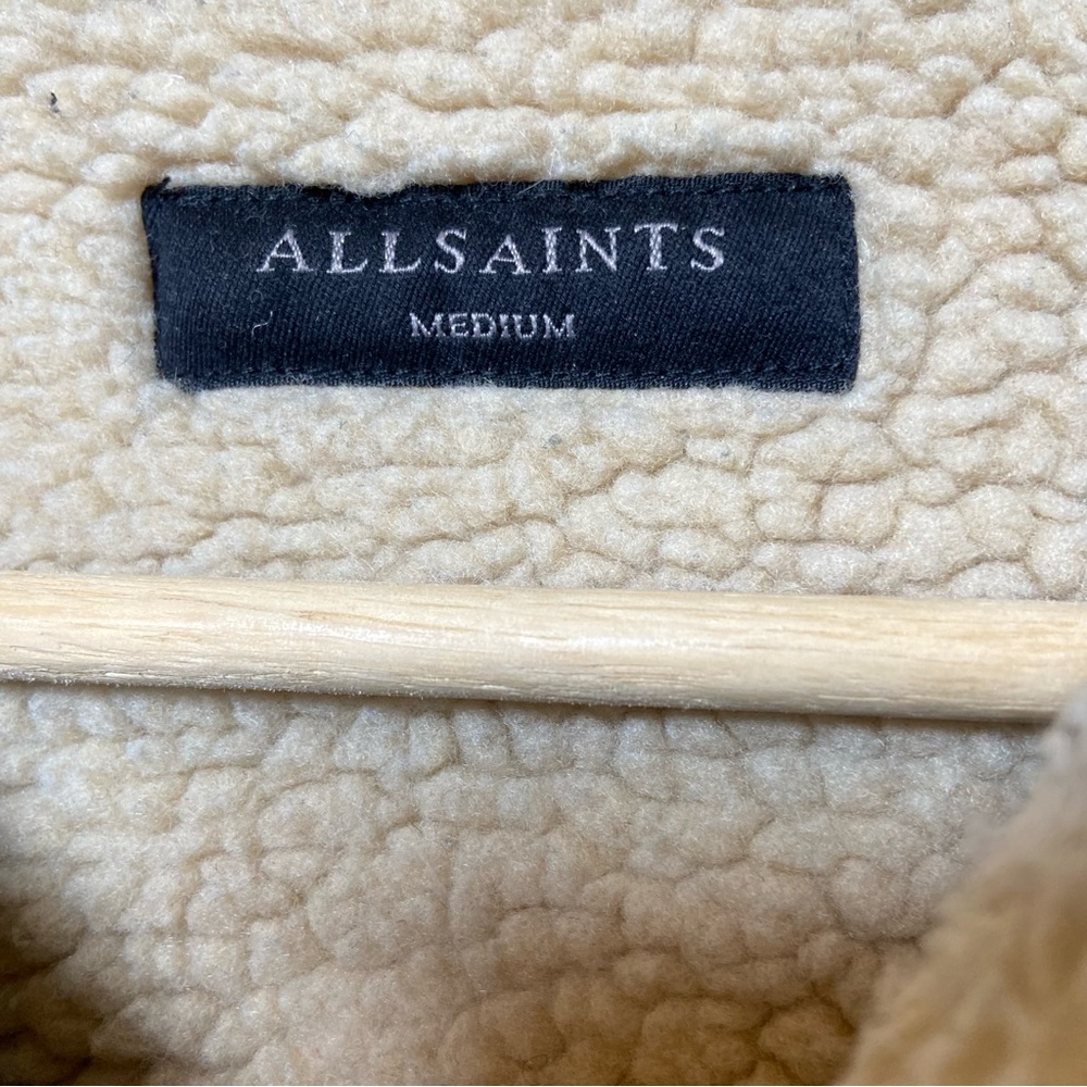 All Saints Lewes Checked Wool Blend Shirt Jacket - Picture 5 of 11